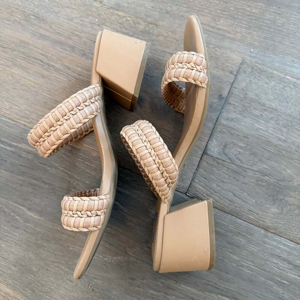 Dolce Vita Santana Nude 2.5” Chunky Heel Sandals Size 10 - Picture 4 of 7